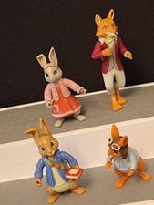 Peter Rabbit Figures X 4 Posable Mr Todd Peter Lilly & Benjamin VGC