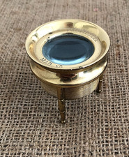Nauticalia (mag 8)  solid brass footed desk top map reading magnifying glass
