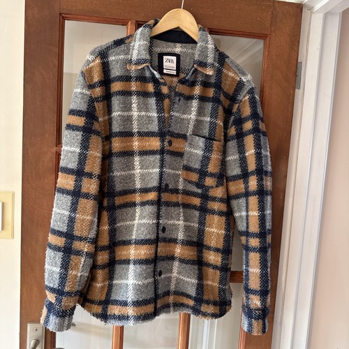 Zara shacket checked overshirt - zara,