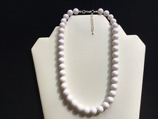 Single Strand Short White Bead Necklace