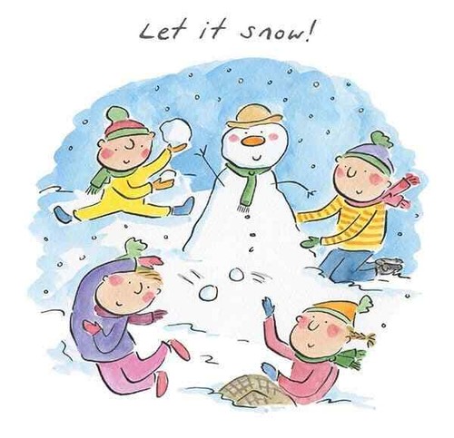Let snow christmas card - christmas,