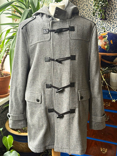 Topman grey hooded toggle - grey,