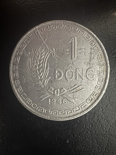 Scarce 1946 dong coin - dong, rebel