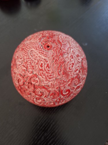 Chinese carved cinnabar