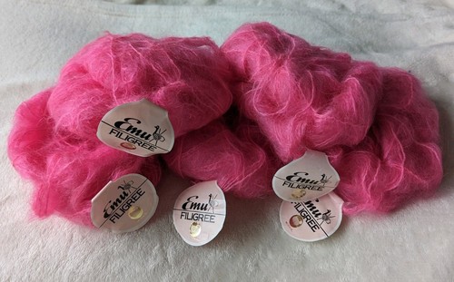 Vintage emu filigree mohair - emu,