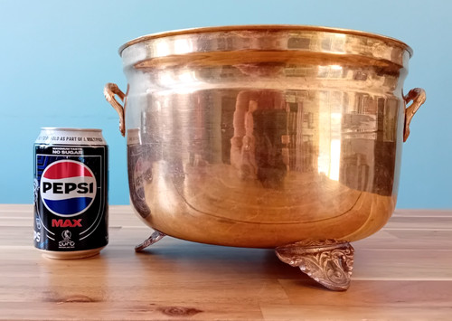 Large vintage round brass - round,