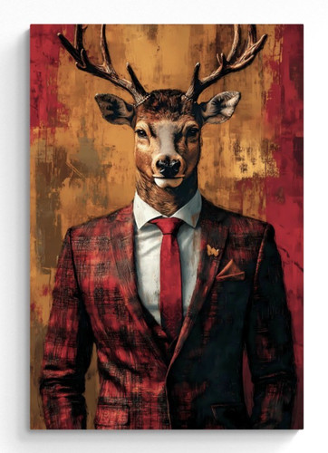 Stag animal wearing suit - animal,
