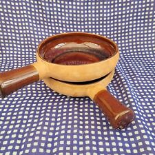 2 x terracotta glazed inner pan Handle tapas dish bowl 13cm x 3cm