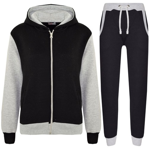 Kids girls tracksuit grey - tracksuit,