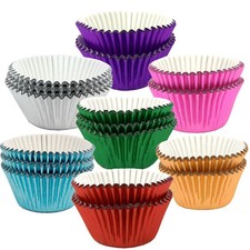100 Mini Cupcake Cases, Foil
