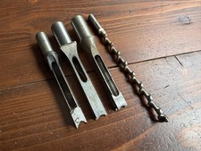 Job Lot 1/2” Square Hole Drill Bits Saw Wood Mortise Chisel Set Woodworking Tool