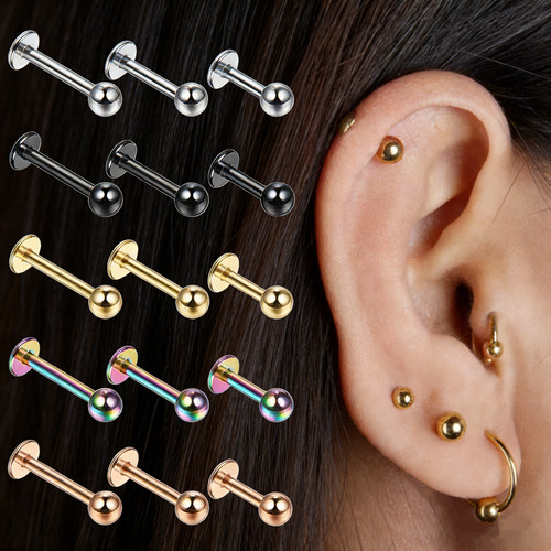 2pc 16g labret stud - 2pc,