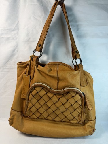 Dakota tan leather - , woven