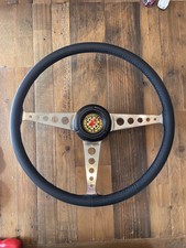 Formula Speedwell Steering Wheel Blk Leather & Alum 15” dia Classic Mini Used