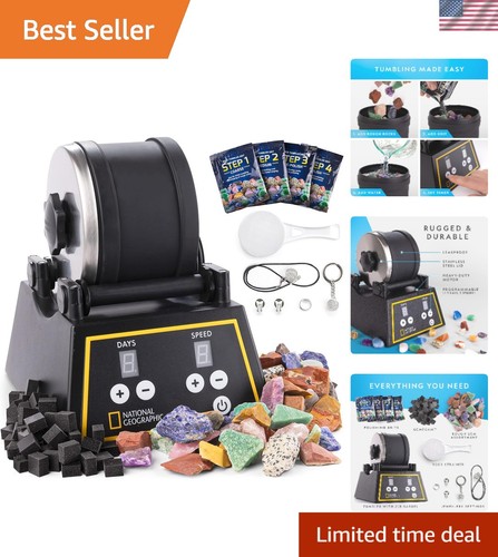 Rock tumbler kit with - rock,