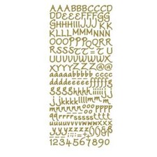 Alphabet stickers upper lower case letters number punctuation greeting card word