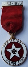 Scottish Masonic Knights Templar RISING STAR PRECEPTORY Centenary Jewel SC