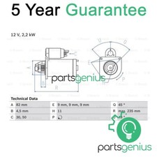 Genius Starter Motor Fits