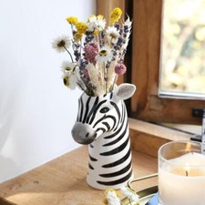 Ceramic Zebra Vase, Jungle