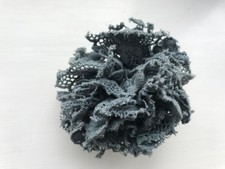 Blue Coloured Floral Flower Fabric Safety Pin Brooch Occasion Wedding Accessory