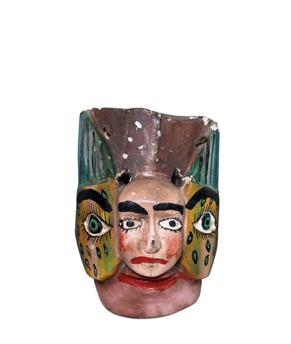 Vintage hand carved half - carved,