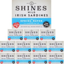 Shines Tinned Irish Sardines in Water - 12 x 106g Cans