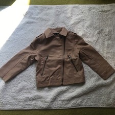 Matalan Girls Age 3 Beige Biker Jacket. Excellent Condition/Hardly Worn