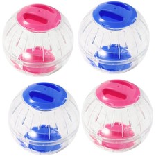  4 PCS Small Animal Exercise Wheels Hamster Running Ball Cage Accessories Toy