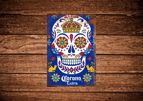 Corona extra skull beer sign - skull,,