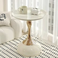 Small White Round Coffee Table