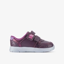 Clarks Girls Ath Horn Toddler Berry Combination Trainers Textile Sports