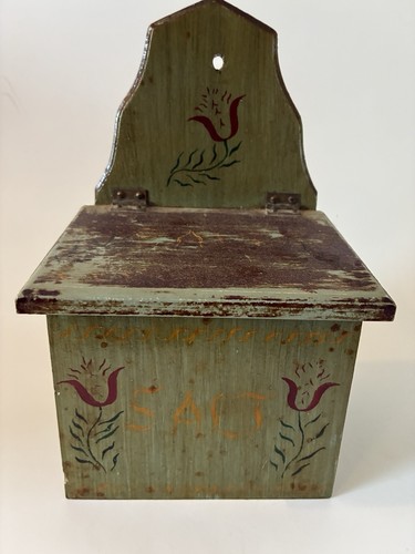 Primitive vintage wooden - , salt