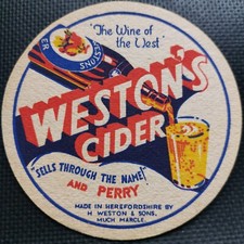 Westons Cider Beer Mat Uk Cat