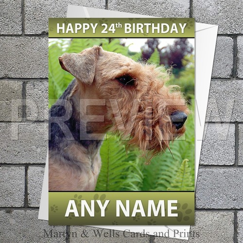 Welsh terrier birthday card - terrier,