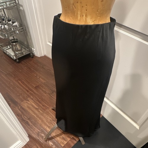 Women black solid satin - satin, maxi