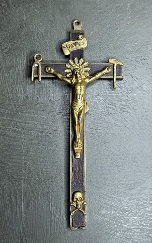 Antique brass and wooden - brass,