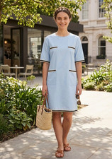 Light blue polyester - light,