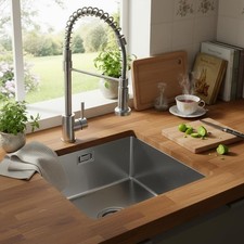 Stainless Steel Kitchen Sink, Small 45x40cm (Inner 40x35cm) Single Bowl