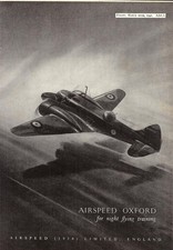 1941 Advert for Airspeed OXFORD Night-Flying Training Aeroplanes WW2 Print Ad