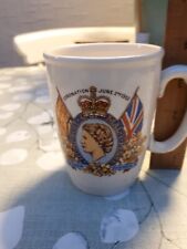 Burgess & Leigh, Burleigh ware Coronation mug June 1953, nice shine, age wear