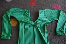 Green lycra ruched front long