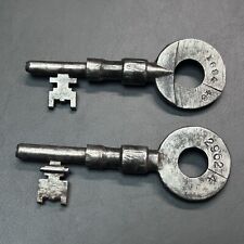 2 x Old Vintage Keys Large 88mm Heavy 49g 55g Factory Door Machinery (ZA)