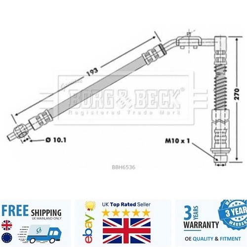 Brake hose bbh6536 - brake, for