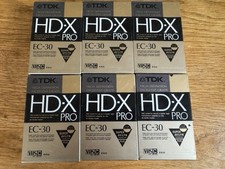 6x TDK HD-X PRO EC-30 VHS C Blank Camcorder Cassette Tapes