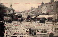 Market place watford postcard - market,
