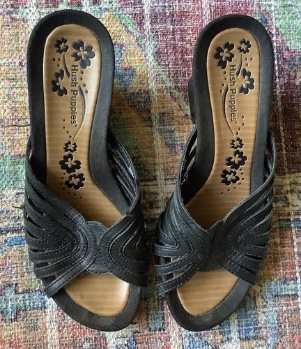 Ladies hush puppies - puppies, black