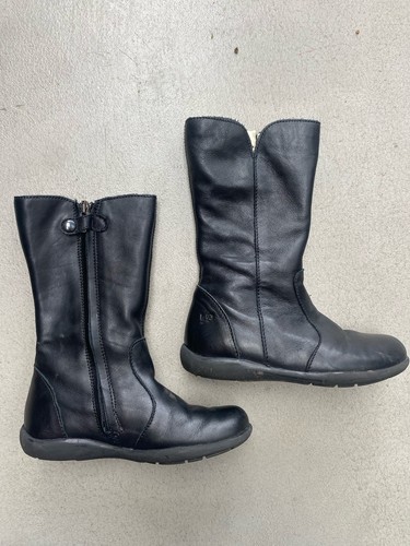 Primigi black leather mid - black,