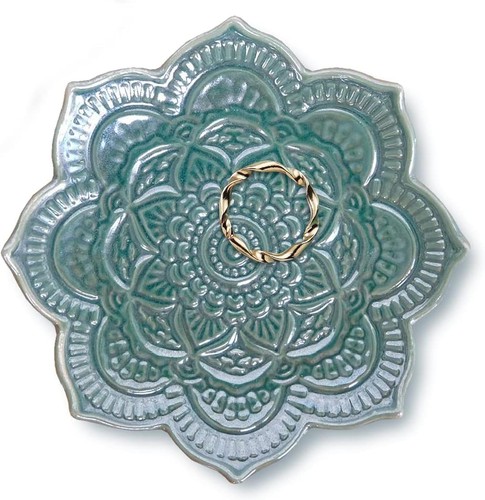 Small green mandala - green, trinket