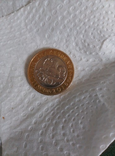 William shakespeare coin - £2, coin-