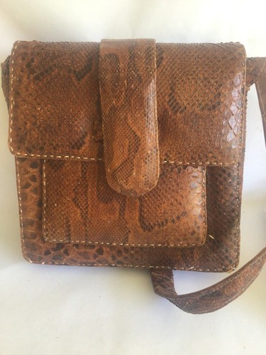 Vintage snakeskin hand bag - vintage,